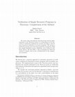 Research paper thumbnail of Verification of Simple Recursive Programs in Theorema: Completeness of the Method