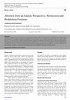 Research paper thumbnail of Abortion from an Islamic Perspective: Permission and Prohibition Positions