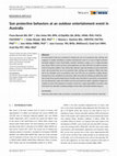 Research paper thumbnail of Sun protective behaviors at an outdoor entertainment event in Australia