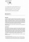 Research paper thumbnail of A conexão discursiva e a manifestação de sujeito pronominal e nulo em português brasileiro