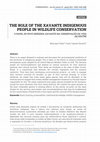 Research paper thumbnail of THE ROLE OF THE XAVANTE INDIGENOUS PEOPLE IN WILDLIFE CONSERVATION O PAPEL DO POVO INDÍGENA XAVANTE NA CONSERVAÇÃO DA VIDA SILVESTRE