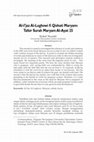 Research paper thumbnail of Al-I’jaz Al-Lughowi fii Qishati Maryam: Tafsir Surah Maryam Al-Ayat 25