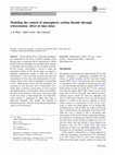 Research paper thumbnail of Modeling the control of atmospheric carbon dioxide through reforestation: effect of time delay