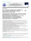 Research paper thumbnail of How to avoid the inappropriate use of antibiotics in upper respiratory tract infections? A position statement from an expert panel