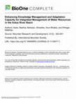 Research paper thumbnail of Enhancing Knowledge Management and Adaptation Capacity for Integrated Management of Water Resources in the Indus River Basin