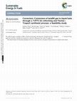 Research paper thumbnail of Correction: Conversion of landfill gas to liquid fuels through a TriFTS (tri-reforming and Fischer–Tropsch synthesis) process: a feasibility study