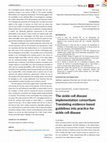 Research paper thumbnail of The sickle cell disease implementation consortium: Translating evidence-based guidelines into practice for sickle cell disease