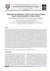 Research paper thumbnail of Mitigation and Adaptation Analysis of the Climate Change Impact Using Sustainable Livelihood Model