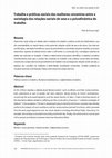 Research paper thumbnail of Trabalho e práticas sociais das mulheres: encontros entre a sociologia das relações sociais de sexo e a psicodinâmica do trabalho