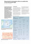 Research paper thumbnail of Measurements of atmospheric effects on satellite links at very low elevation angle