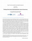 Research paper thumbnail of Thinking Clearly About Multistakeholder Internet Governance