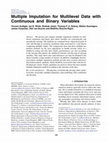 Research paper thumbnail of Multiple Imputation for Multilevel Data with Continuous and Binary Variables