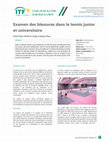 Research paper thumbnail of Revisión de las lesiones en el tenis júnior y universitario