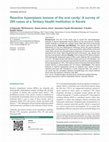 Research paper thumbnail of Reactive hyperplasic lesions of the oral cavity: A survey of 295 cases at a Tertiary Health Institution in Kerala