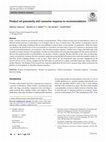 Research paper thumbnail of Product set granularity and consumer response to recommendations