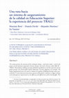 Research paper thumbnail of Una ruta hacia un sistema de aseguramiento de la calidad en Educación Superior: la experiencia del proyecto TRALL