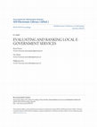 Research paper thumbnail of EVALUATING AND RANKING LOCAL E-GOVERNMENT SERVICES