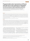 Research paper thumbnail of Programmable valve represents an efficient and safe tool in the treatment of idiopathic normal-pressure hydrocephalus patients