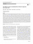 Research paper thumbnail of The influence of stress on attentional bias to threat: An angry face and a noisy crowd