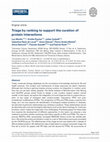 Research paper thumbnail of Triage by ranking to support the curation of protein interactions