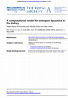 Research paper thumbnail of A computational model for emergent dynamics in the kidney