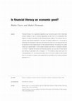 Research paper thumbnail of Is financial literacy an economic good?