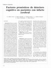 Research paper thumbnail of Factores pronósticos de deterioro cognitivo en pacientes con infarto cerebral