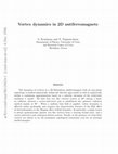 Research paper thumbnail of Vortex dynamics in 2D antiferromagnets