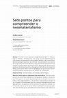 Research paper thumbnail of Sete pontos para compreender o neomaterialismo