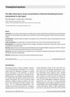 Research paper thumbnail of The effect of jet-lag on serum concentrations of thyroid stimulating hormone and prolactin: A case report