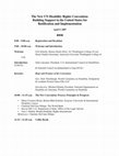 Research paper thumbnail of The New UN Disability Rights Convention: Building Support in the United States for Ratification and Implementation