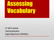 Research paper thumbnail of Assessing Vocabulary dedi irwansyah final