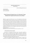 Research paper thumbnail of Postal Voting and Voting by Proxy as an Alternative Voting Methods in the Light of the Electoral Code in Poland