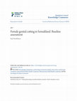 Research paper thumbnail of Female genital cutting in Somaliland: Baseline assessment