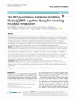 Research paper thumbnail of The JBEI quantitative metabolic modeling library (jQMM): a python library for modeling microbial metabolism