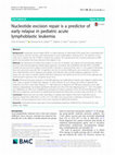 Research paper thumbnail of Nucleotide excision repair is a predictor of early relapse in pediatric acute lymphoblastic leukemia