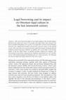 Research paper thumbnail of Legal Borrowing and its Impact on Ottoman Legal Culture in the Late 19th Century