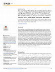 Research paper thumbnail of An overview of technical considerations when using quantitative real-time PCR analysis of gene expression in human exercise research