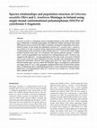 Research paper thumbnail of Species relationships and population structure of Littorina saxatilis Olivi and L. tenebrosa Montagu in Ireland using single-strand conformational polymorphisms (SSCPs) of cytochrome b fragments