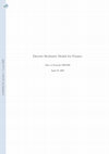 Research paper thumbnail of Discrete Stochastic Models for Finance