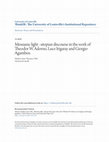 Research paper thumbnail of Messianic light : utopian discourse in the work of Theodor W. Adorno, Luce Irigaray and Giorgio Agamben