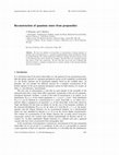 Research paper thumbnail of Reconstruction of quantum states from propensities