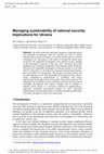 Research paper thumbnail of Managing sustainability of national security: Implications for Ukraine