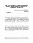 Research paper thumbnail of Para superar el estancamiento económico en México:" nudos críticos" de un proyecto nacional de desarrollo