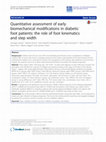 Research paper thumbnail of Quantitative assessment of early biomechanical modifications in diabetic foot patients: the role of foot kinematics and step width