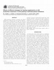 Research paper thumbnail of Effects of different strategies for feeding supplements on milk production responses in cows grazing a restricted pasture allowance