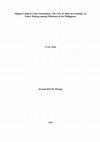 Research paper thumbnail of Filipino Cultural Value Orientation: The Case of 'Debt of Gratitude' in Policy Making among Politicians in the Philippines