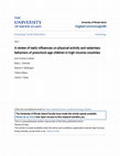 Research paper thumbnail of A review of early influences on physical activity and sedentary behaviors of preschool-age children in high-income countries