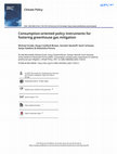 Research paper thumbnail of Consumption-oriented policy instruments for fostering greenhouse gas mitigation