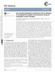 Research paper thumbnail of pH-sensitive polymeric micelles for the Co-delivery of proapoptotic peptide and anticancer drug for synergistic cancer therapy